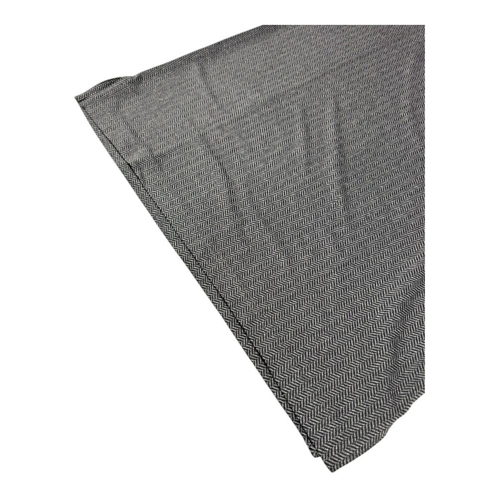 Rhoback M Black Gray Chevron Herring Bones Polo Shirt Athleisure Relax Golf - Picture 9 of 10